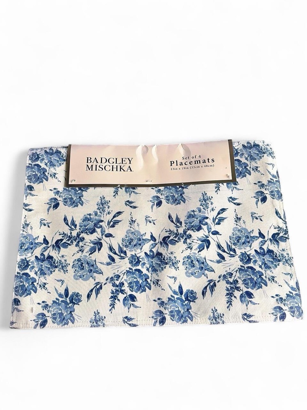 Badgley Mischka Blue Floral placemats pack of 4
